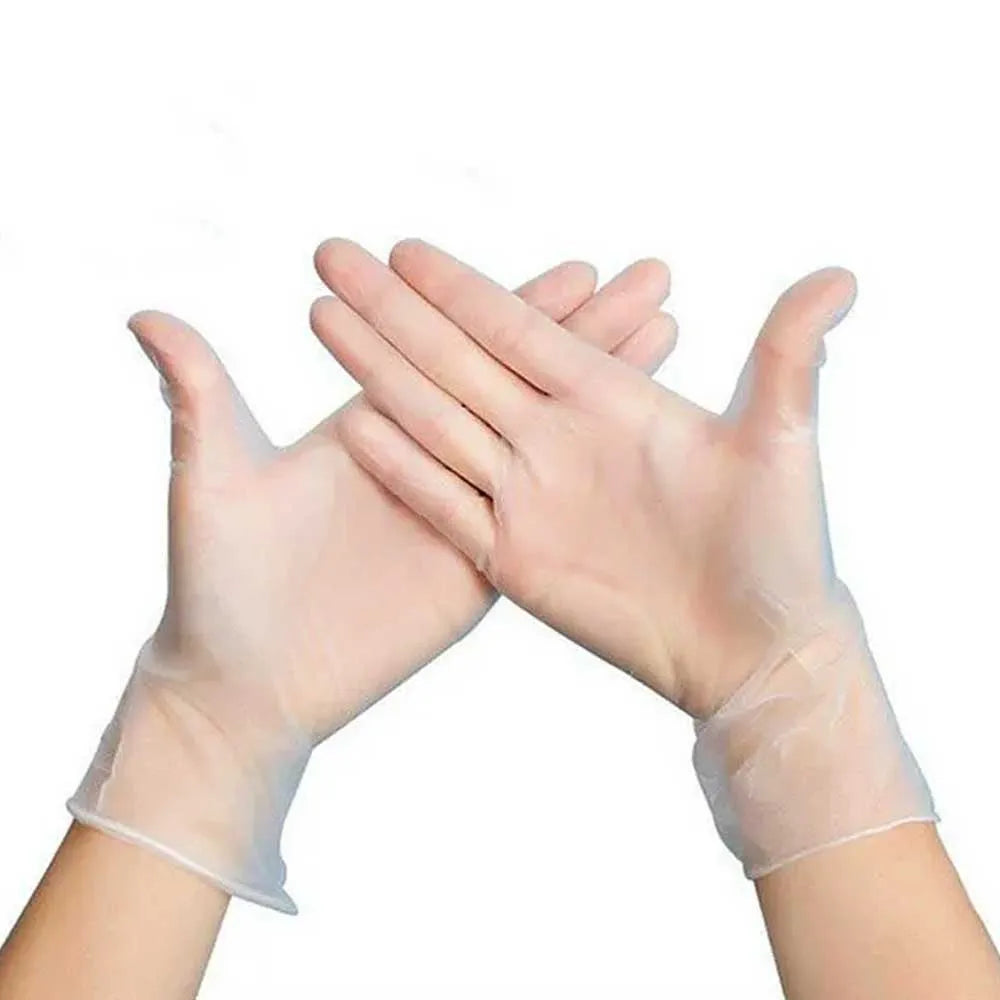 Clear Powder-free Vinyl SafeTouch Gloves (100 pieces per pack)