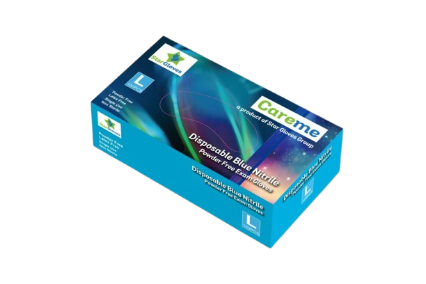 Blue Nitrile Gloves Powder Free (200pcs per pack)