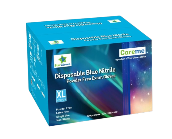 Blue Nitrile Gloves Powder Free (200pcs per pack)
